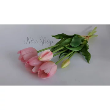 rózsaszín gumi tulipán csokor-40cm